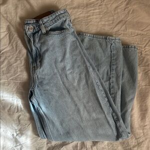 H&M Lightwash High Rise Barrel Jeans